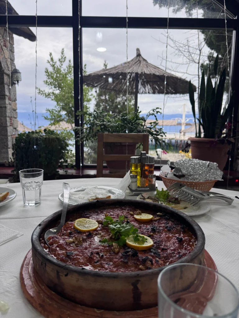 restaurant with the view of the sea pogradec