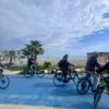 Bike Tour in Durres cyclists by the beach