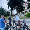 bike tour of durres outside of Church of Apostle Paul and Saint Asteios