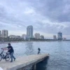 cycling viewpoint at the durres beach