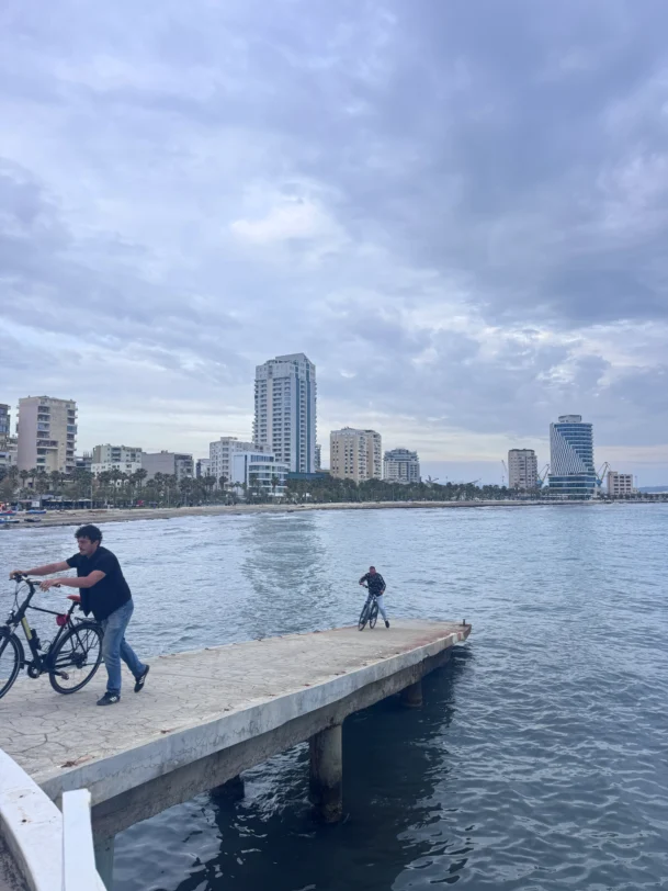 cycling viewpoint at the durres beach